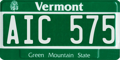 VT license plate AIC575