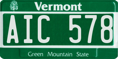VT license plate AIC578