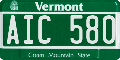 VT license plate AIC580
