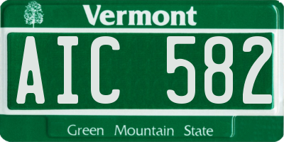 VT license plate AIC582
