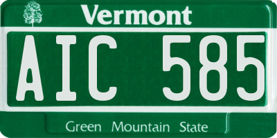 VT license plate AIC585