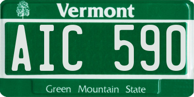 VT license plate AIC590