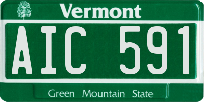 VT license plate AIC591