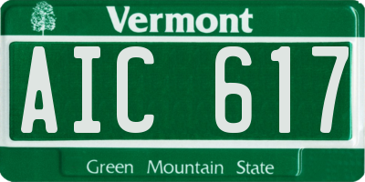 VT license plate AIC617