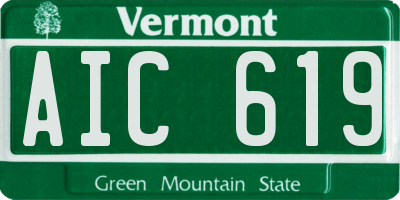 VT license plate AIC619