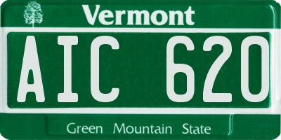 VT license plate AIC620