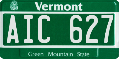VT license plate AIC627