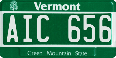 VT license plate AIC656