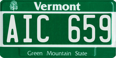 VT license plate AIC659