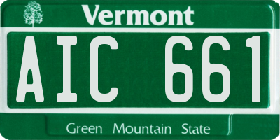 VT license plate AIC661