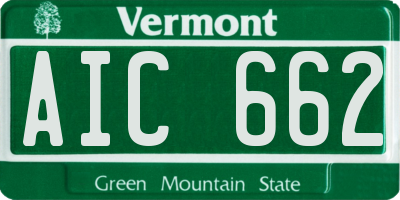 VT license plate AIC662