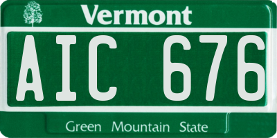 VT license plate AIC676