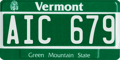 VT license plate AIC679