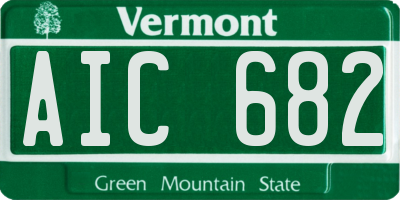 VT license plate AIC682