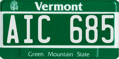 VT license plate AIC685
