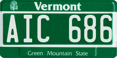 VT license plate AIC686