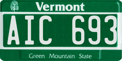 VT license plate AIC693