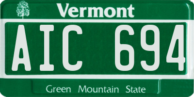 VT license plate AIC694