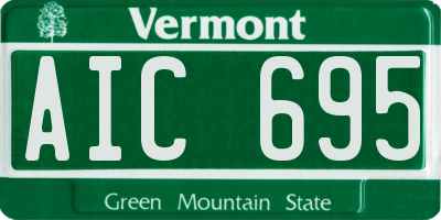 VT license plate AIC695