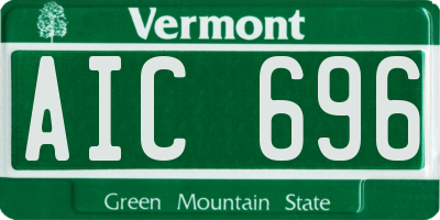 VT license plate AIC696