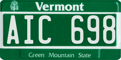 VT license plate AIC698
