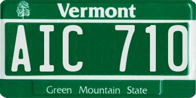 VT license plate AIC710