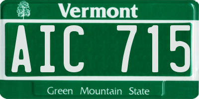 VT license plate AIC715