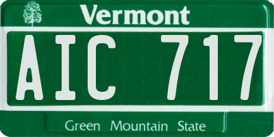 VT license plate AIC717
