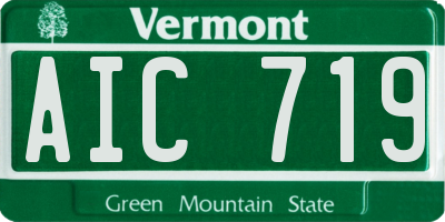 VT license plate AIC719