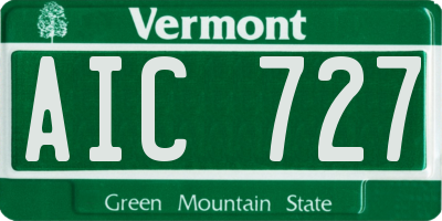 VT license plate AIC727