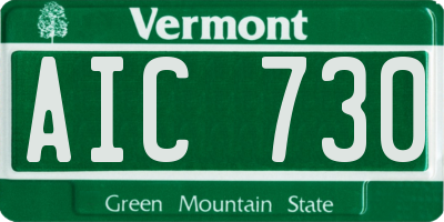 VT license plate AIC730