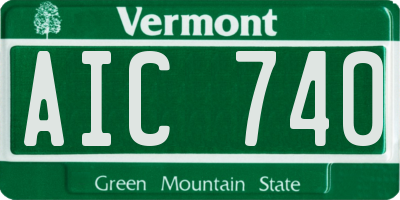 VT license plate AIC740
