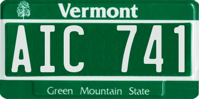 VT license plate AIC741