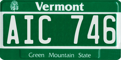 VT license plate AIC746