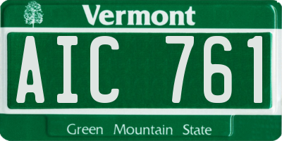 VT license plate AIC761