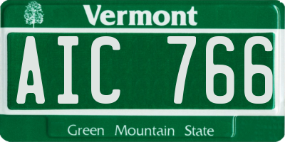 VT license plate AIC766