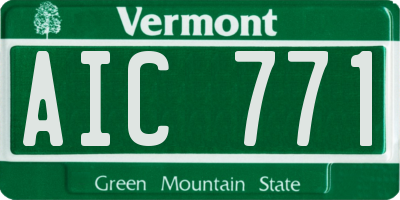 VT license plate AIC771