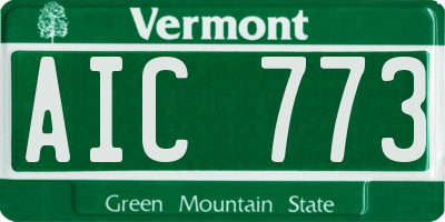 VT license plate AIC773