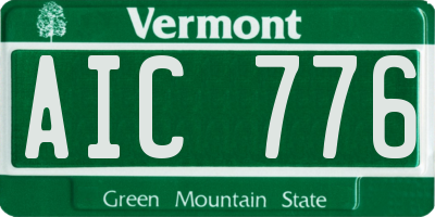 VT license plate AIC776
