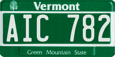 VT license plate AIC782