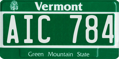 VT license plate AIC784