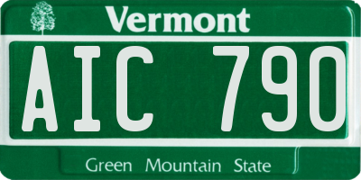 VT license plate AIC790
