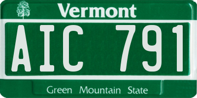 VT license plate AIC791