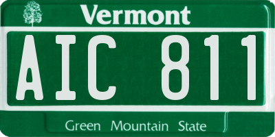 VT license plate AIC811
