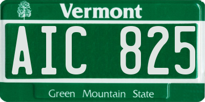 VT license plate AIC825