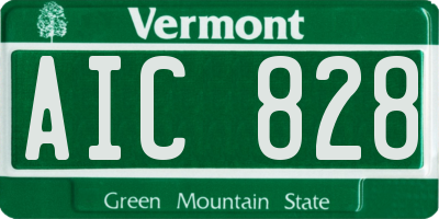 VT license plate AIC828