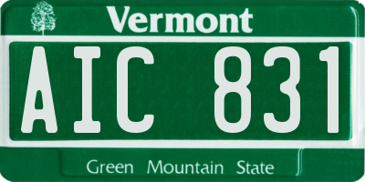VT license plate AIC831