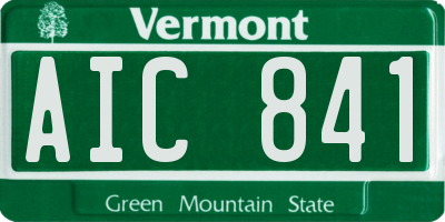 VT license plate AIC841