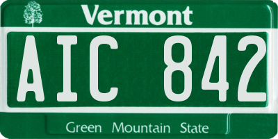 VT license plate AIC842