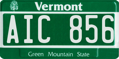 VT license plate AIC856